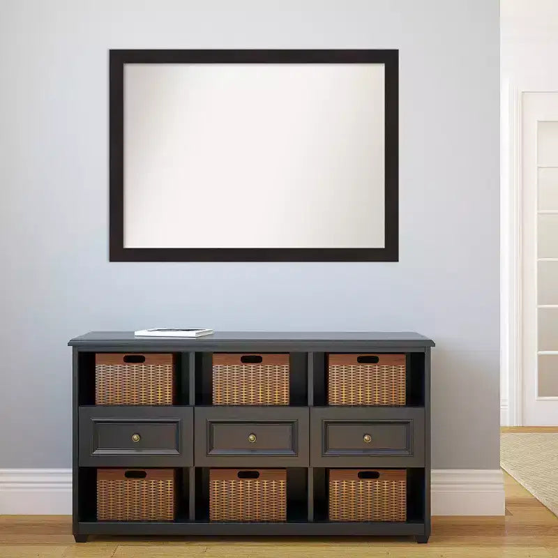 Miroir mural étroit expresso 42" x 31" sans biseau