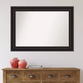 Miroir mural colonial noir 42"x30" sans biseau | Style moderne, cadre en polystyrène