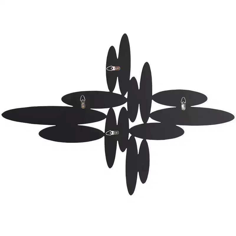 Miroir mural ovale abstrait en verre 28"x40" argenté