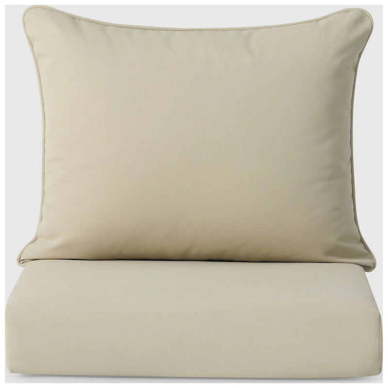 Polytrends Birchwood Fauteuil club d'extérieur profond toutes saisons en PEHD blanc avec coussins (1 pièce)