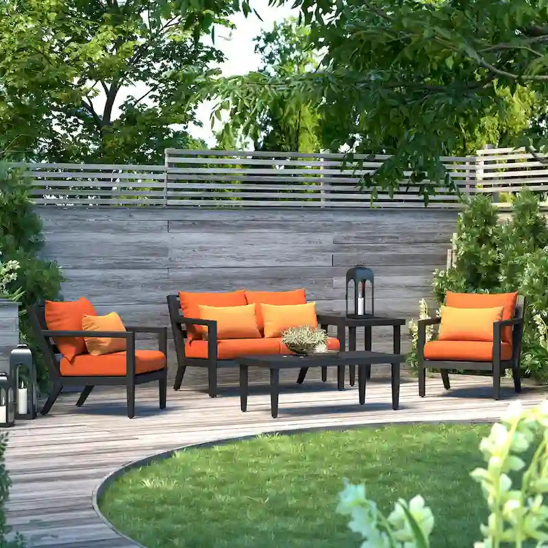 Ensemble de mobilier de jardin Thelix 5 pièces Sunbrella