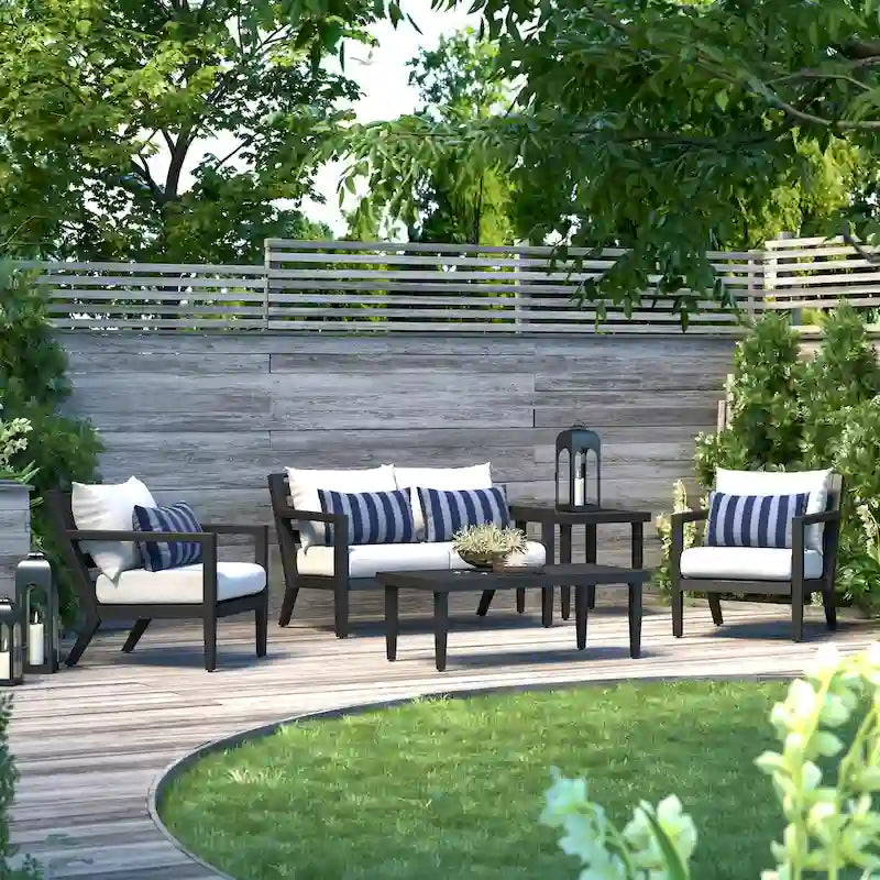Ensemble de mobilier de jardin Thelix 5 pièces Sunbrella