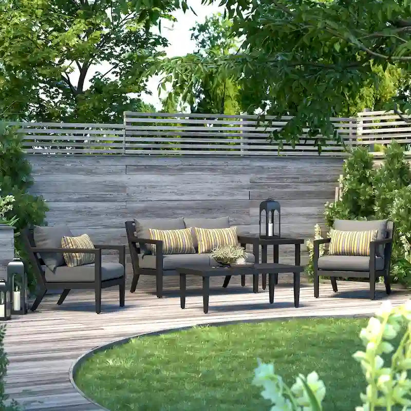 Ensemble de mobilier de jardin Thelix 5 pièces Sunbrella