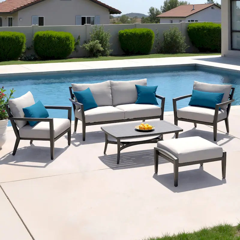 Ensemble de mobilier de jardin 5 pièces Venetia