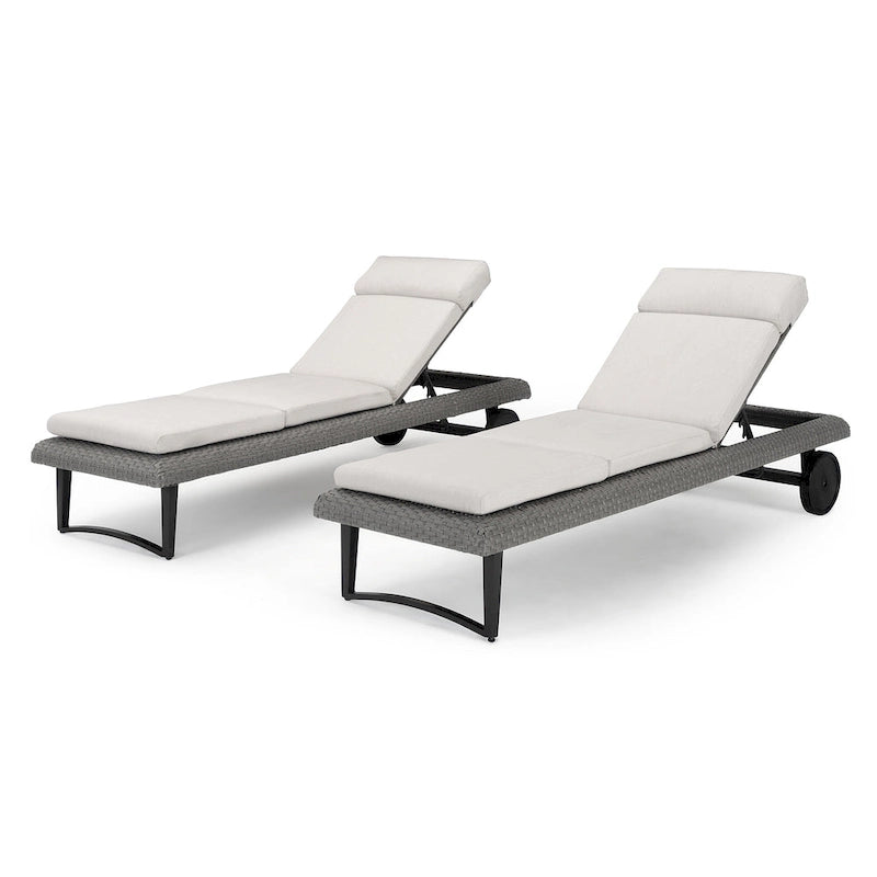 Chaises longues de patio Vistano Sunbrella, 2 pièces - Gris