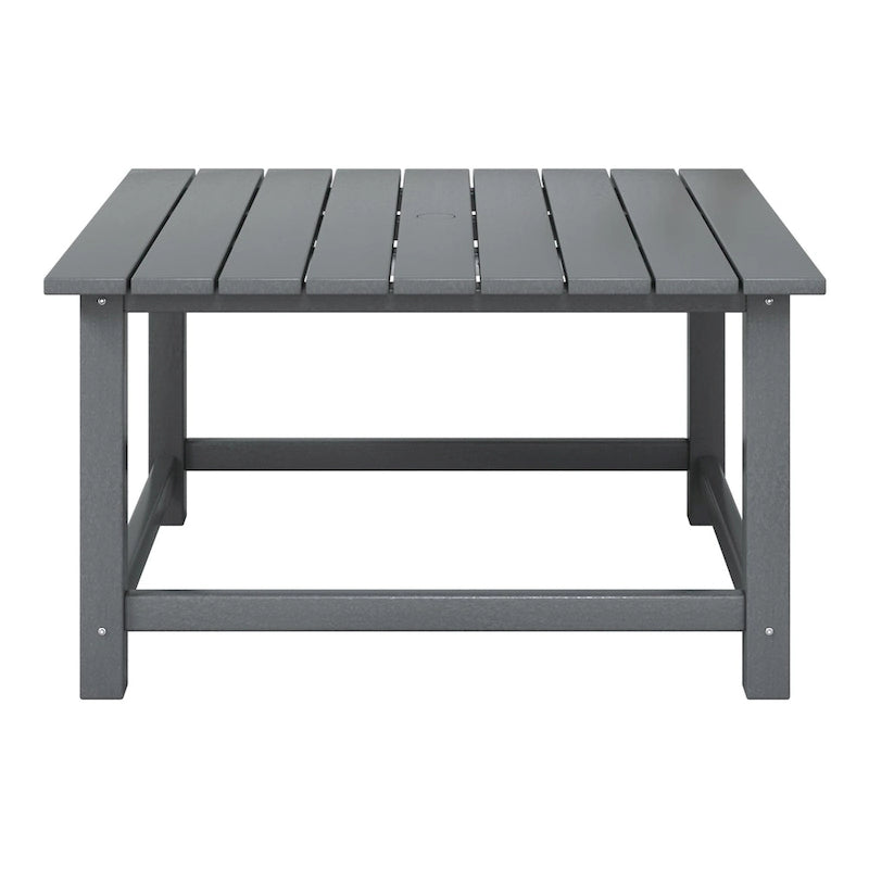 Polytrends Laguna – Ensemble de conversation d’extérieur 5 pièces avec chaises Adirondack et table basse carrée