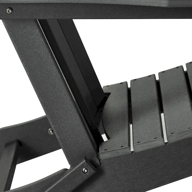 Polytrends Laguna – Ensemble de conversation d’extérieur 5 pièces avec chaises Adirondack et table basse carrée