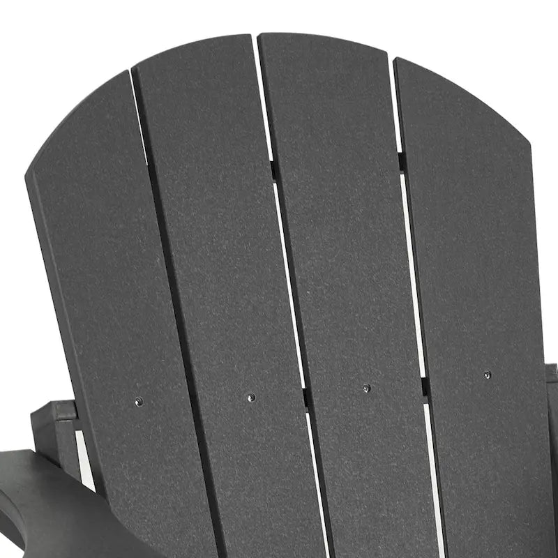 Polytrends Laguna – Ensemble de conversation d’extérieur 5 pièces avec chaises Adirondack et table basse carrée