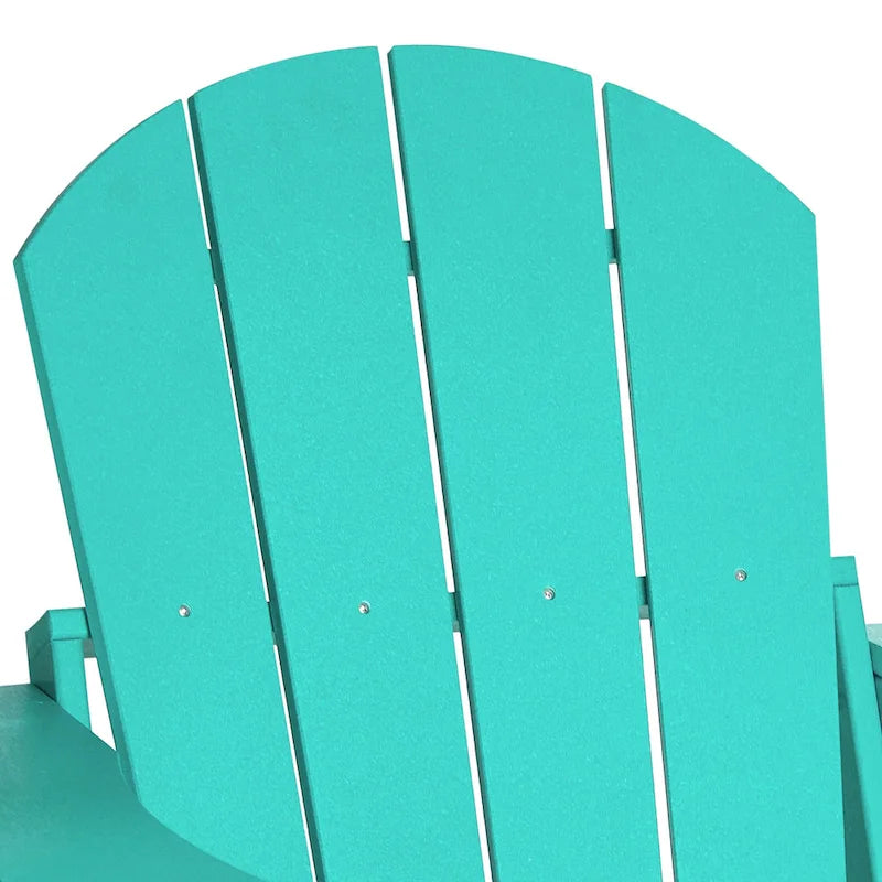 Polytrends Laguna – Ensemble de conversation d’extérieur 5 pièces avec chaises Adirondack et table basse carrée