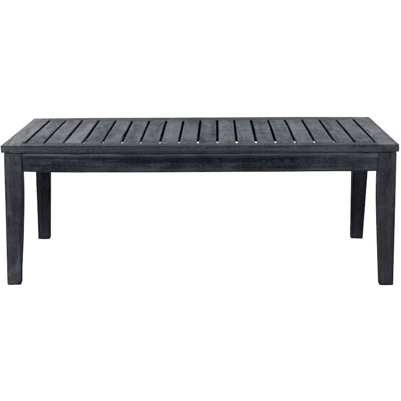 SAFAVIEH Outdoor Living Del Mar Ensemble de patio 4 pièces en bois d'acacia marron avec coussins beiges - 48 L x 25 P x 32 H po