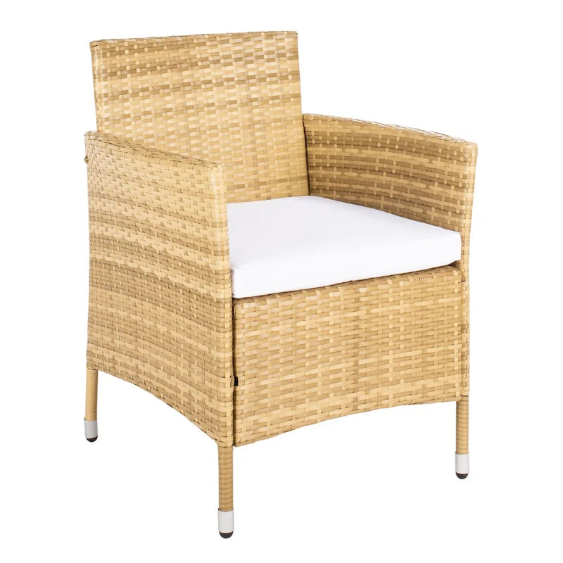 SAFAVIEH Ensemble de conversation de patio 4 pièces Bandele pour l'extérieur - 41W x 23D x 31H