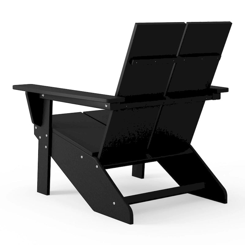 Chaise Adirondack moderne Polytrends Coastin en polymère (lot de 2), noire