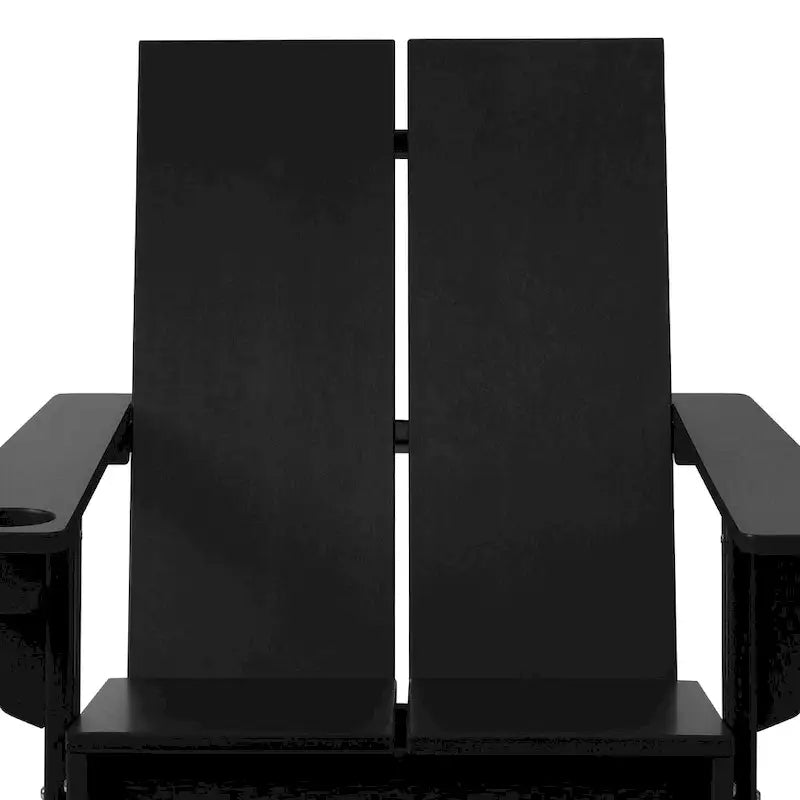 Chaise Adirondack moderne Polytrends Coastin en polymère (lot de 2), noire