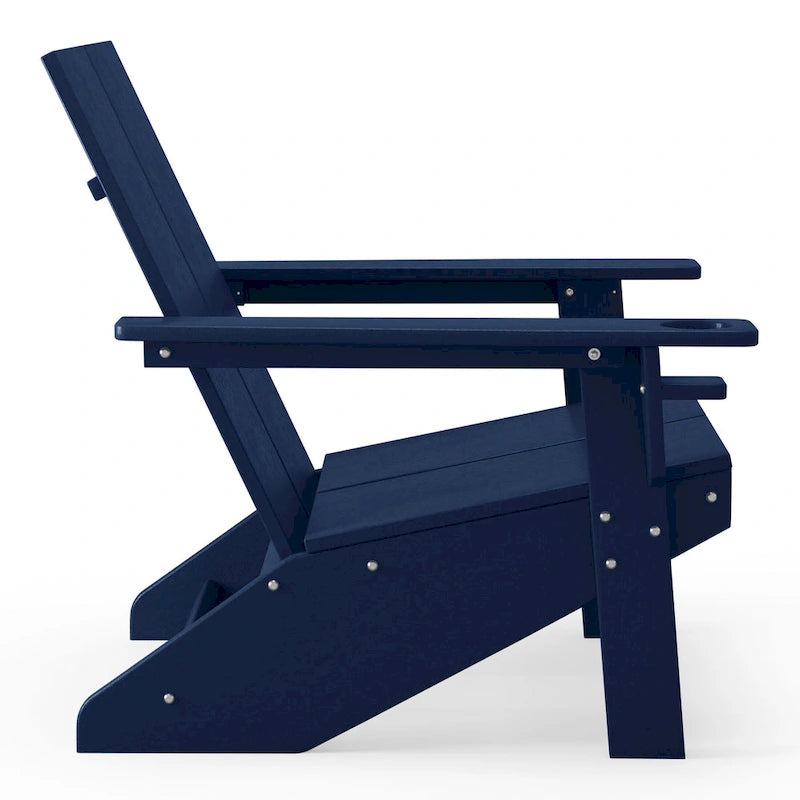 Chaise Adirondack moderne Polytrends Coastin en polymère (lot de 2), noire