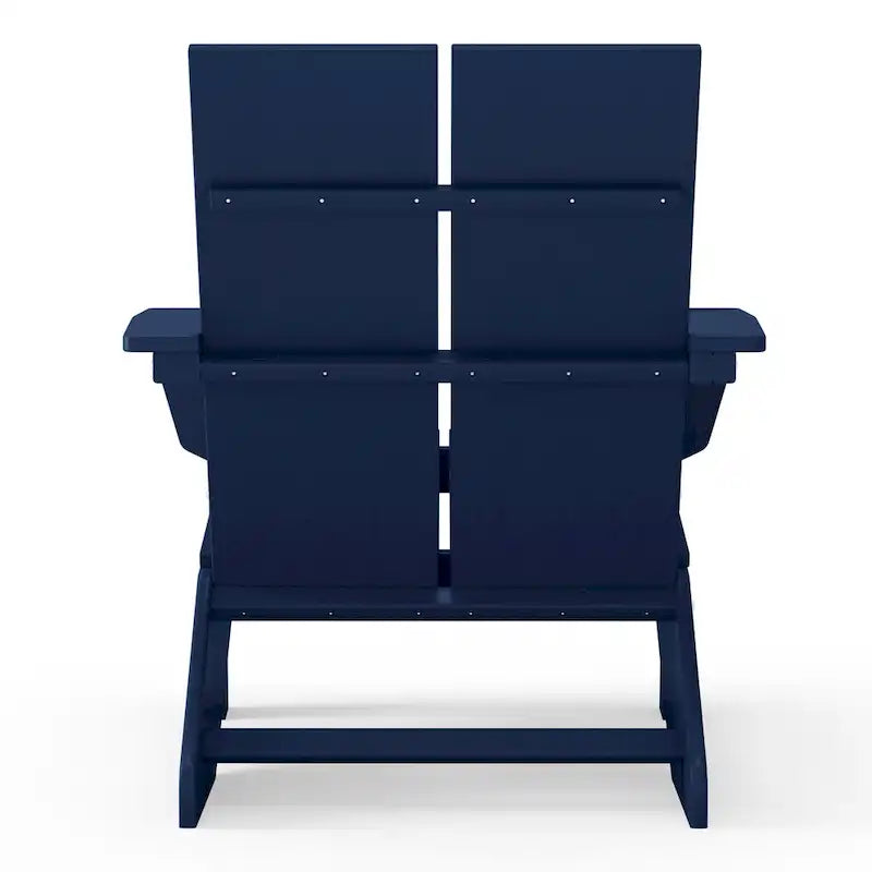 Chaise Adirondack moderne Polytrends Coastin en polymère (lot de 2), noire