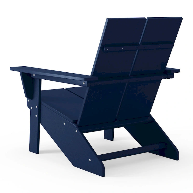 Chaise Adirondack moderne Polytrends Coastin en polymère (lot de 2), noire