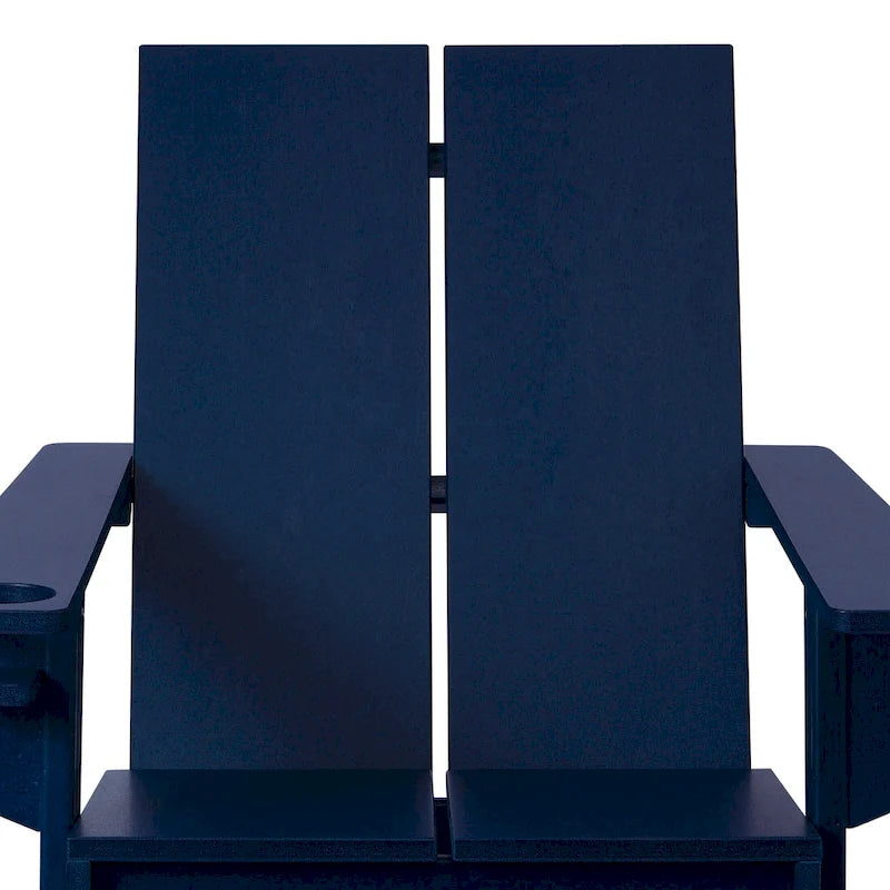 Chaise Adirondack moderne Polytrends Coastin en polymère (lot de 2), noire