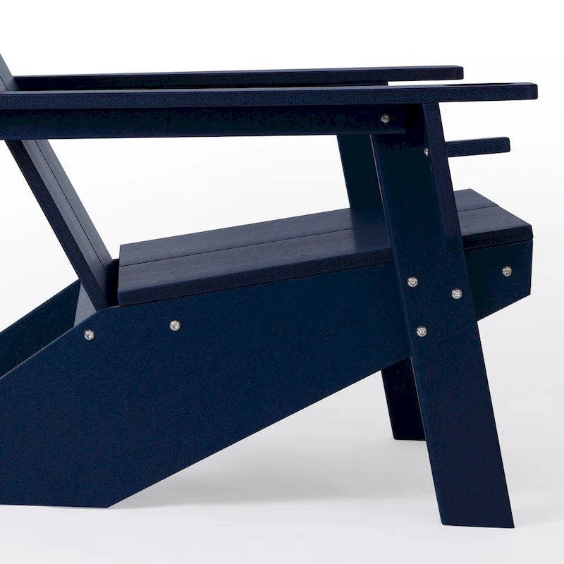 Chaise Adirondack moderne Polytrends Coastin en polymère (lot de 2), noire