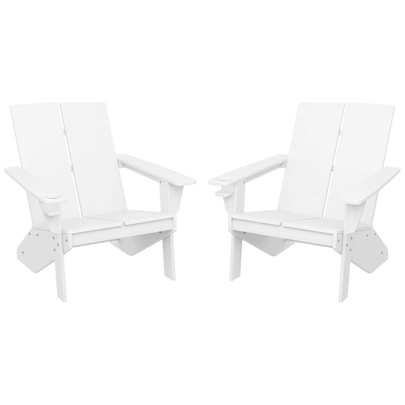 Chaise Adirondack moderne Polytrends Coastin en polymère (lot de 2), noire
