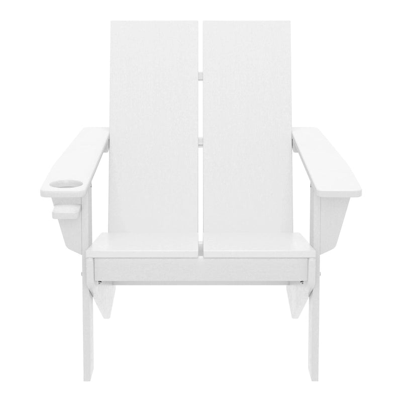 Chaise Adirondack moderne Polytrends Coastin en polymère (lot de 2), noire