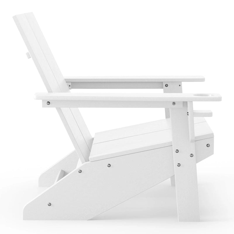 Chaise Adirondack moderne Polytrends Coastin en polymère (lot de 2), noire