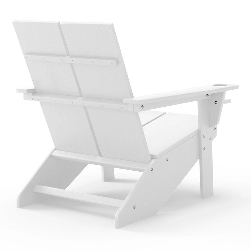 Chaise Adirondack moderne Polytrends Coastin en polymère (lot de 2), noire