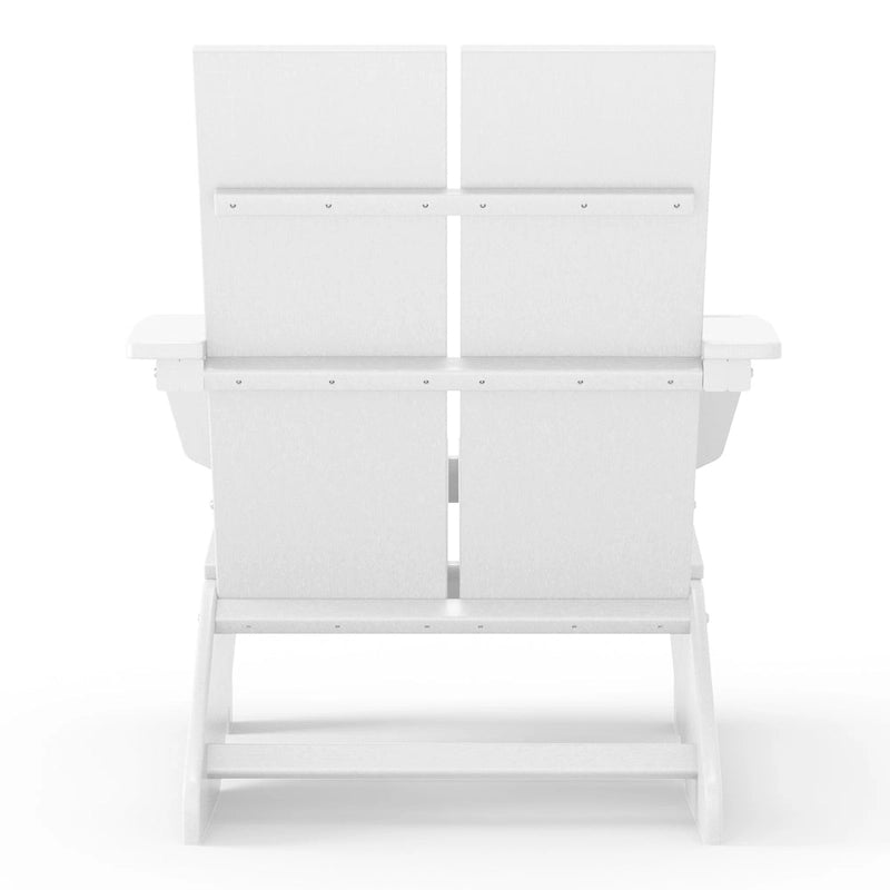 Chaise Adirondack moderne Polytrends Coastin en polymère (lot de 2), noire