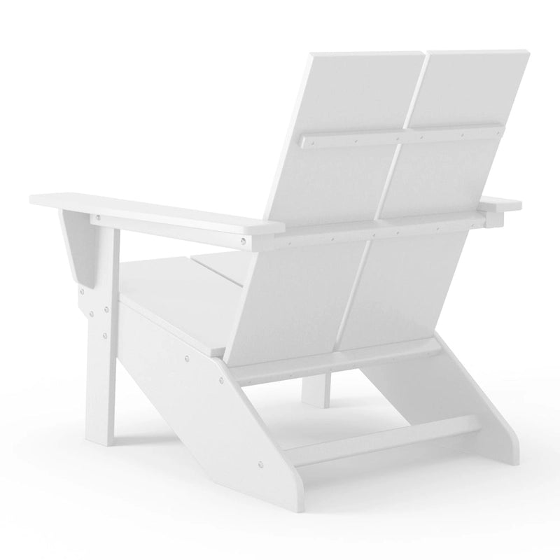 Chaise Adirondack moderne Polytrends Coastin en polymère (lot de 2), noire