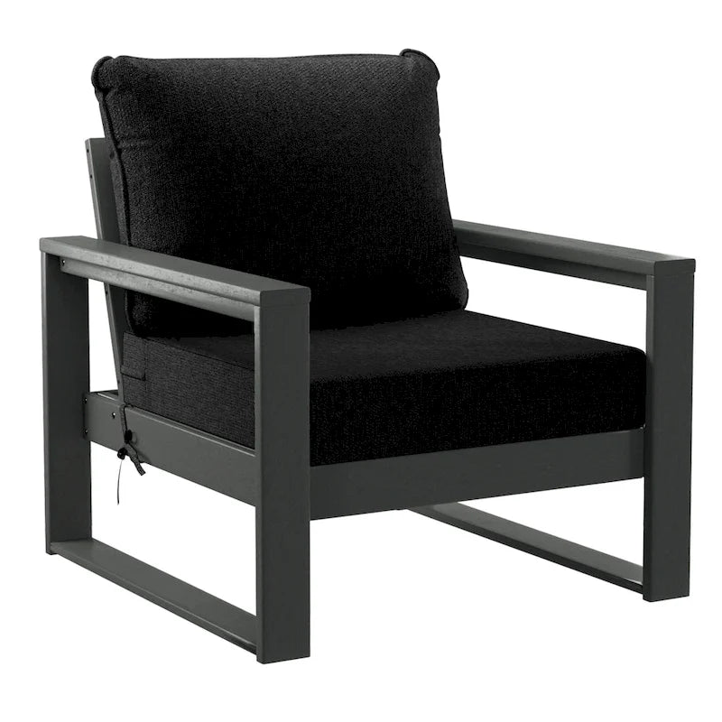 Ensemble de sectionnel profond 6 pièces pour patio Polytrends Endless avec cadre gris