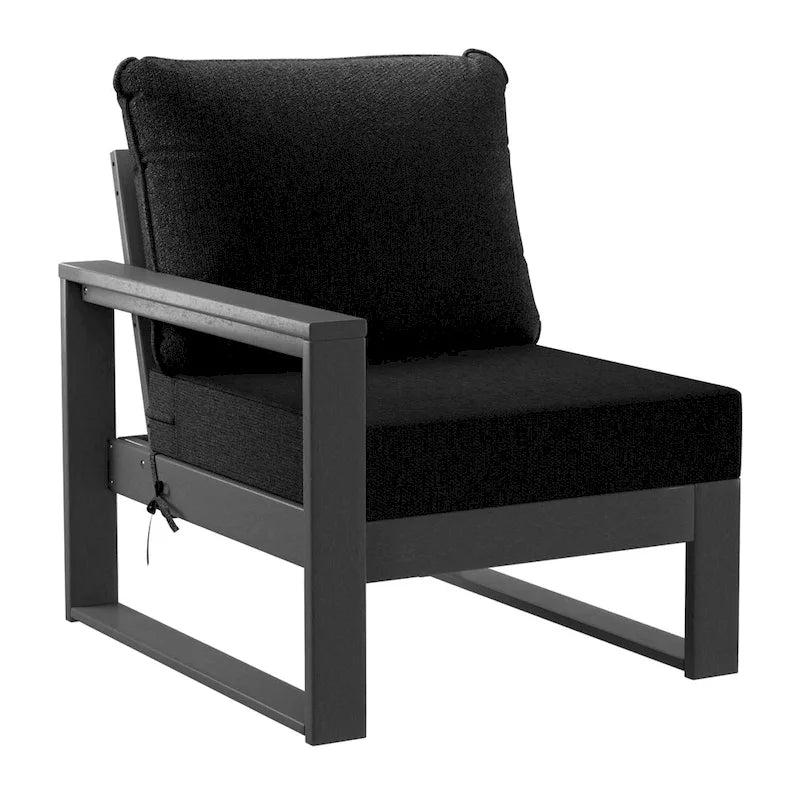 Ensemble de sectionnel profond 6 pièces pour patio Polytrends Endless avec cadre gris