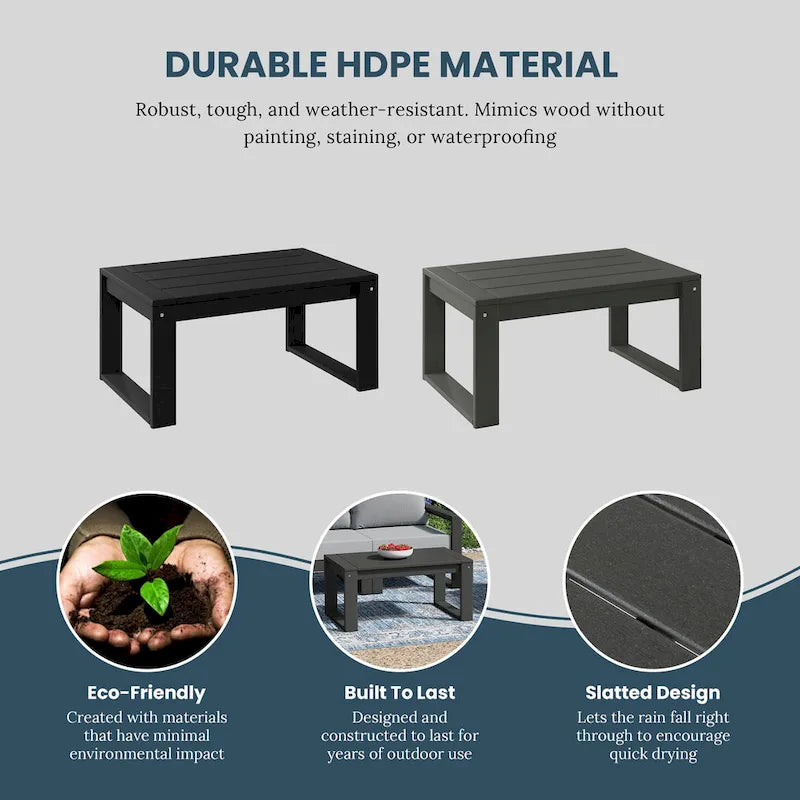 Ensemble de sectionnel profond 6 pièces pour patio Polytrends Endless avec cadre gris