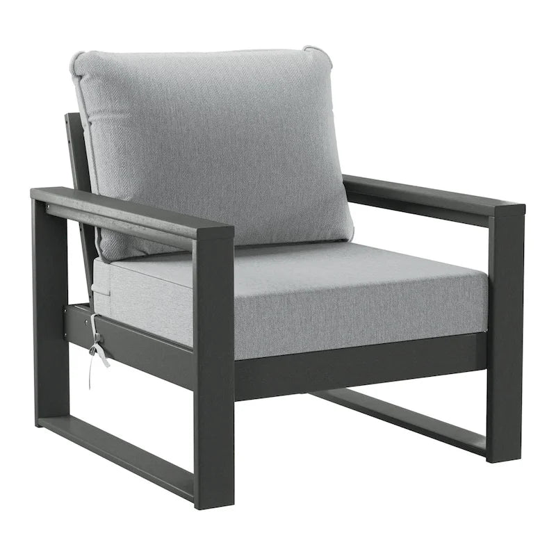 Ensemble de sectionnel profond 6 pièces pour patio Polytrends Endless avec cadre gris