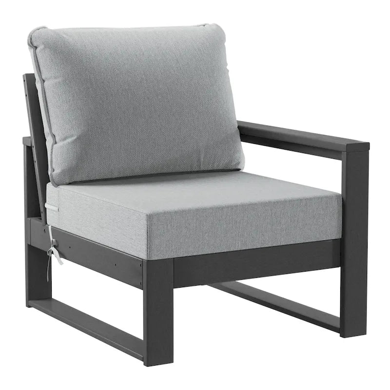 Ensemble de sectionnel profond 6 pièces pour patio Polytrends Endless avec cadre gris