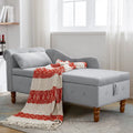 Chaise longue de rangement en velours avec accoudoir roulé en tissu moderne