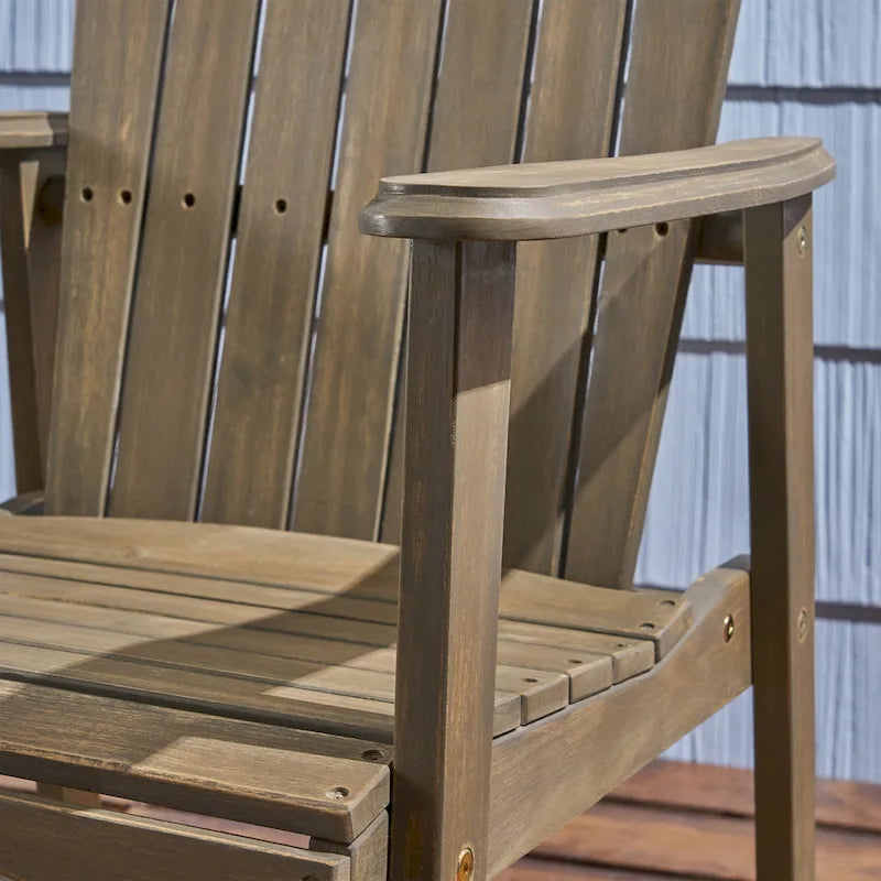 Chaises de salle à manger Adirondack d'extérieur en bois (lot de 2)