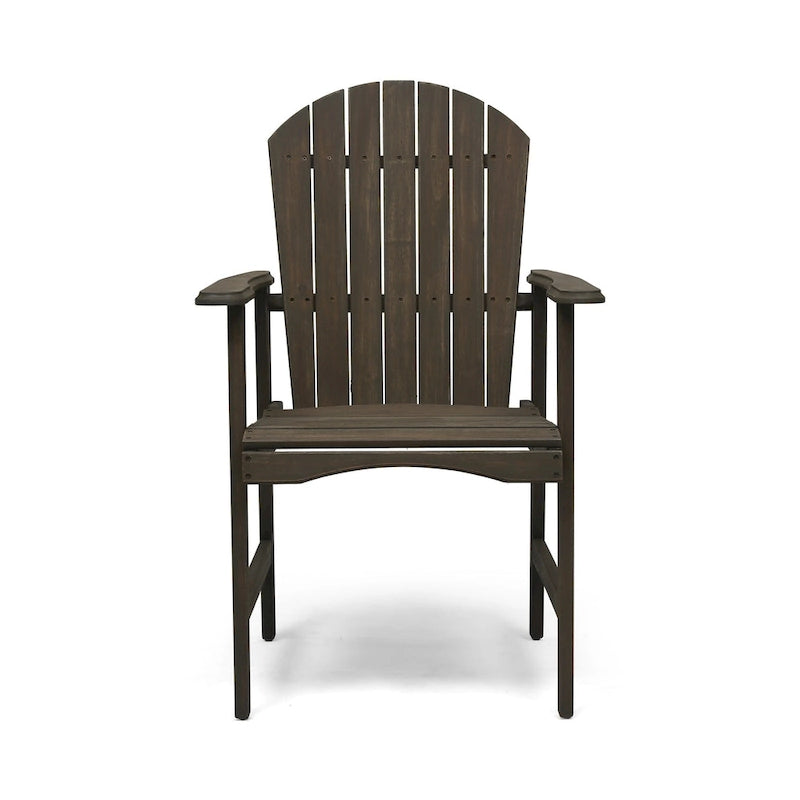 Chaises de salle à manger Adirondack d'extérieur en bois (lot de 2)