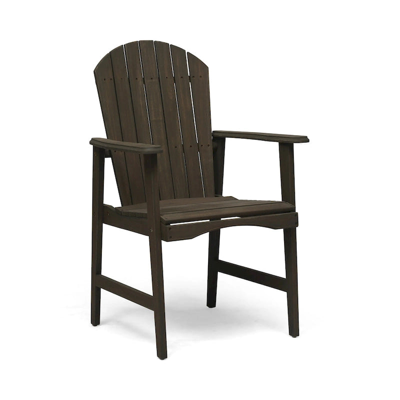 Chaises de salle à manger Adirondack d'extérieur en bois (lot de 2)