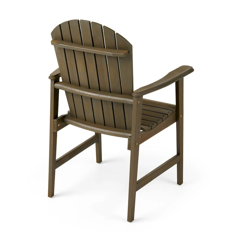 Chaises de salle à manger Adirondack d'extérieur en bois (lot de 2)