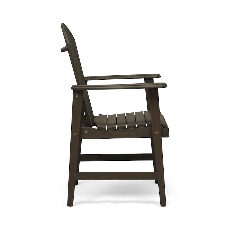 Chaises de salle à manger Adirondack d'extérieur en bois (lot de 2)