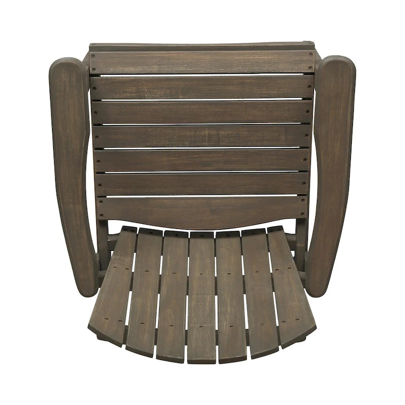Chaises de salle à manger Adirondack d'extérieur en bois (lot de 2)