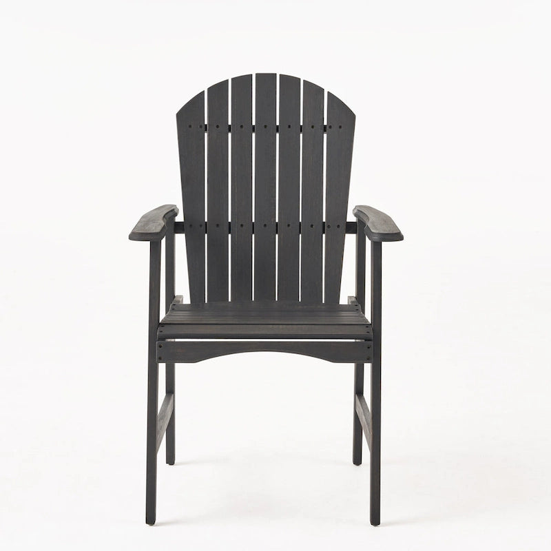 Chaises de salle à manger Adirondack d'extérieur en bois (lot de 2)
