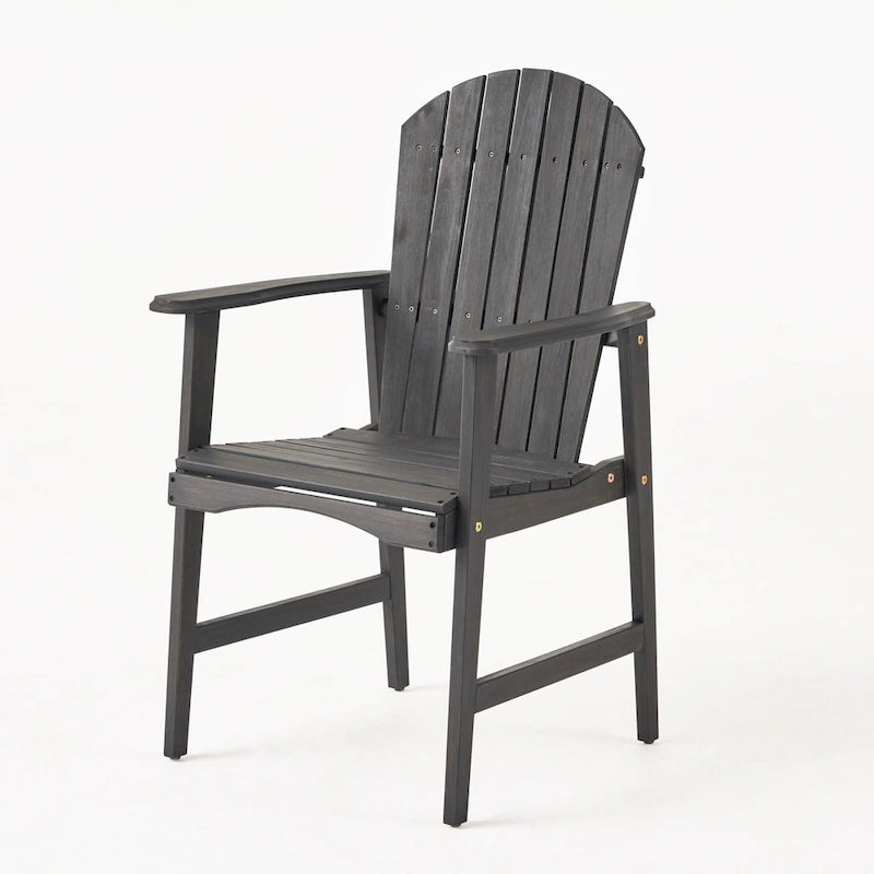 Chaises de salle à manger Adirondack d'extérieur en bois (lot de 2)