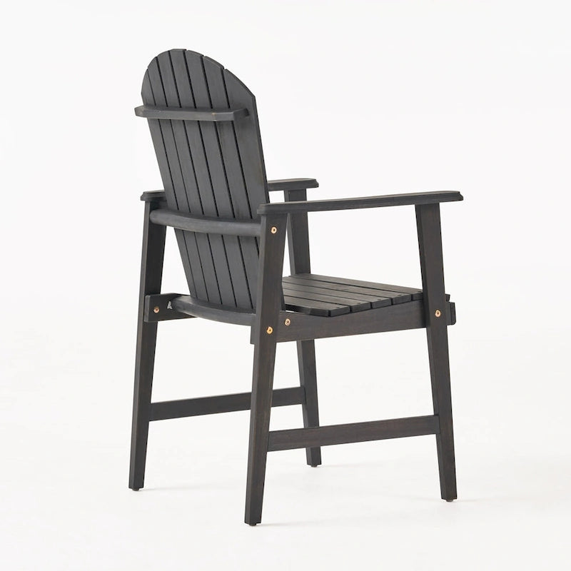 Chaises de salle à manger Adirondack d'extérieur en bois (lot de 2)