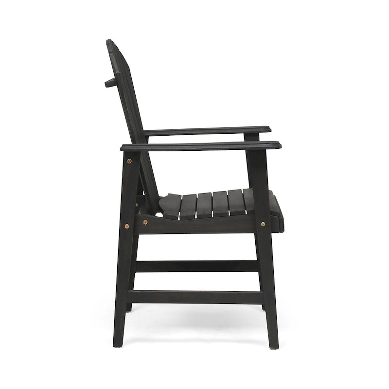 Chaises de salle à manger Adirondack d'extérieur en bois (lot de 2)