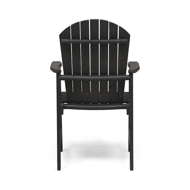 Chaises de salle à manger Adirondack d'extérieur en bois (lot de 2)