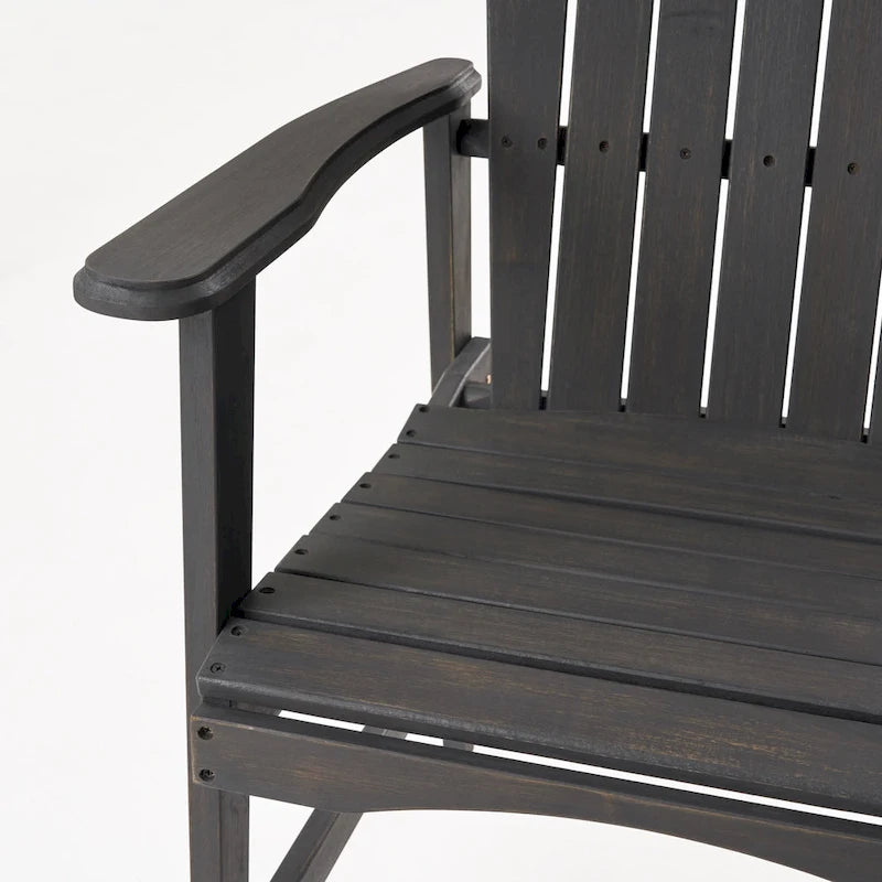 Chaises de salle à manger Adirondack d'extérieur en bois (lot de 2)