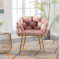Fauteuil de chambre moderne en velours de luxe, tabouret de coiffeuse.