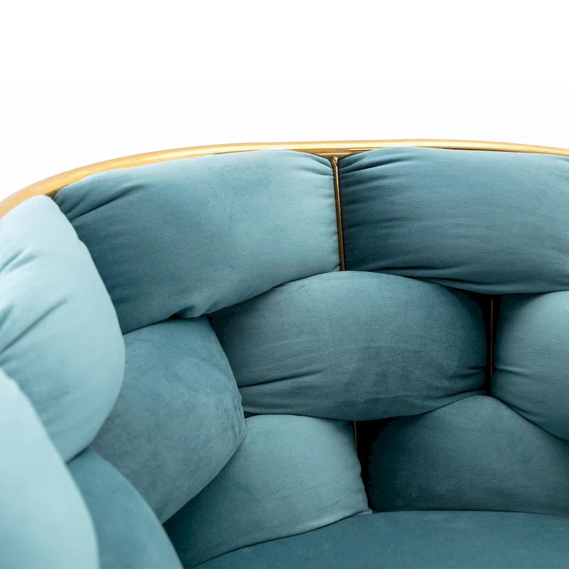 Fauteuil de chambre moderne en velours de luxe, tabouret de coiffeuse.