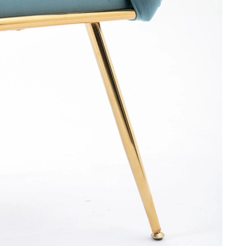 Fauteuil de chambre moderne en velours de luxe, tabouret de coiffeuse.