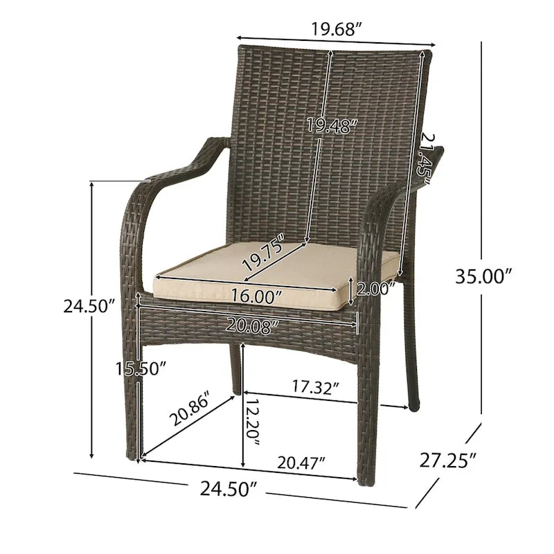 Chaises empilables 4 pces